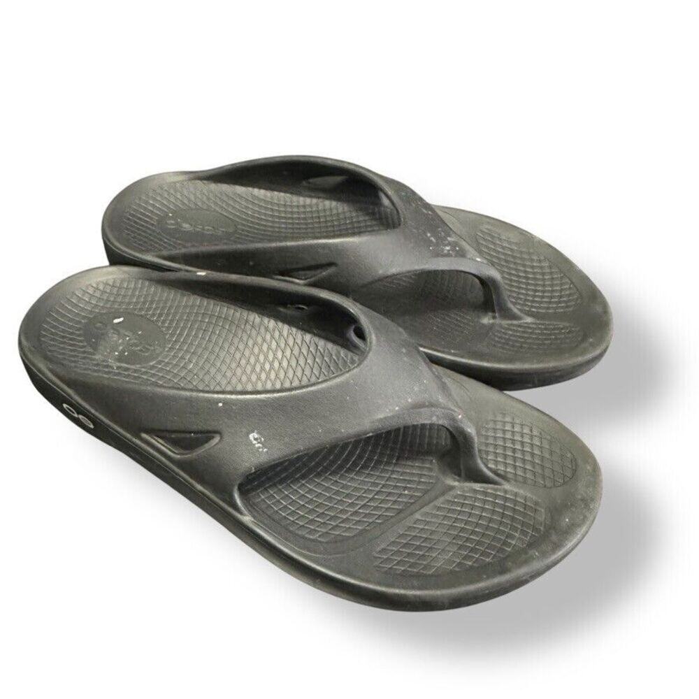 Oofos OOriginal Sandals‎ Women 9 Black Comfort Recovery Walking Outdoor Beach